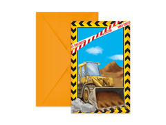 Invitații aniversare Construcție - 6 buc.