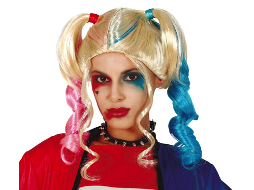 Peruca a'la Harley Quinn cu cozi de cal