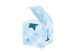 Cutii pentru oaspeți Stars albastru - 6 buc.