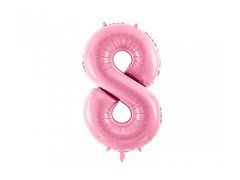 Balon din folie numărul 8 roz - 86 cm - 1 buc.