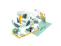 Invitație aniversară Animale sălbatice - 8 buc.