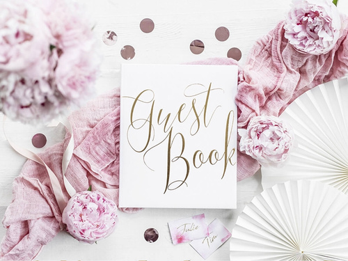 Carte de invitați de nuntă albă - 22 pagini