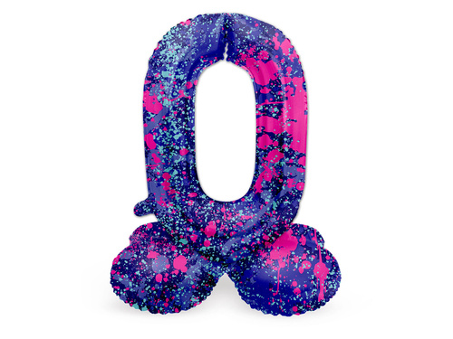 Balon din folie în picioare numărul 0 Blobs - 72 cm - 1 buc.