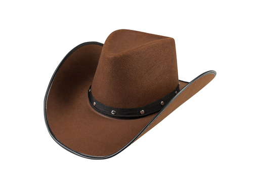 Pălărie de cowboy maro - 1 buc.