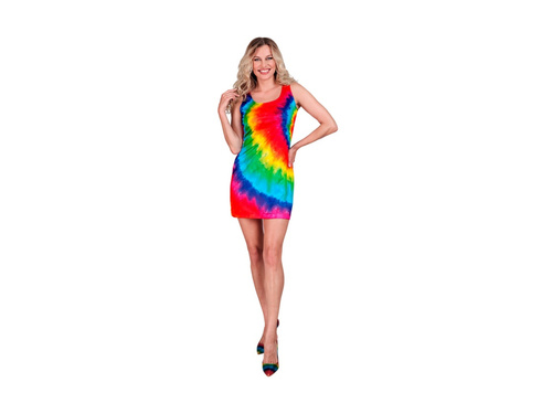 Costum de petrecere - rochie neon tie dye
