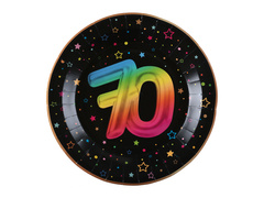 Farfurii aniversare 70 de ani - 22,5 cm - 6 buc.