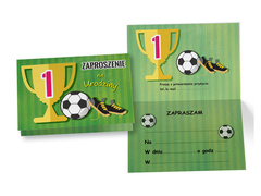 Invitații aniversare fotbal - 5 buc.