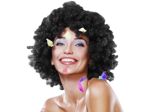 Peruca Mega afro negru - 1 buc.