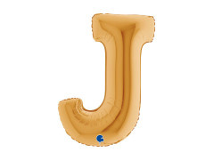 Balon din folie litera J auriu - 40" - 1 buc.