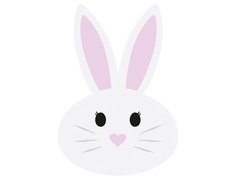 Decorare cu două fețe Hare - 30 x 43 cm