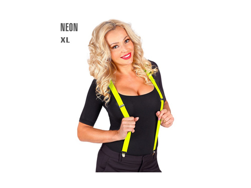 Bretele disco galben neon