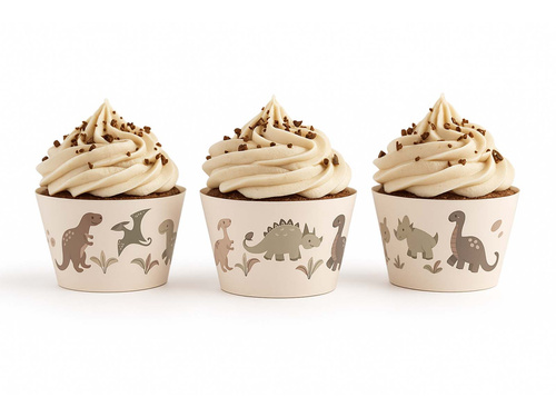 Folii pentru cupcakes Dinozauri - 6 buc.