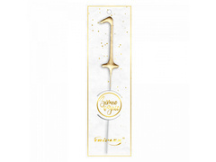 Foc rece numărul 1 aur - 1 buc.