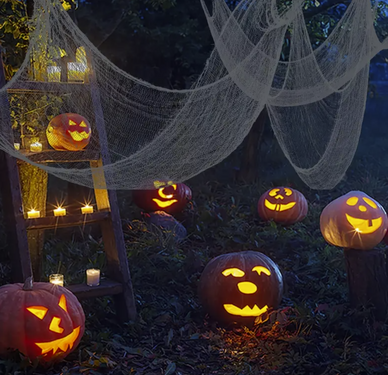 Plasă de Halloween gri - 76 x 300 cm - 1 buc.