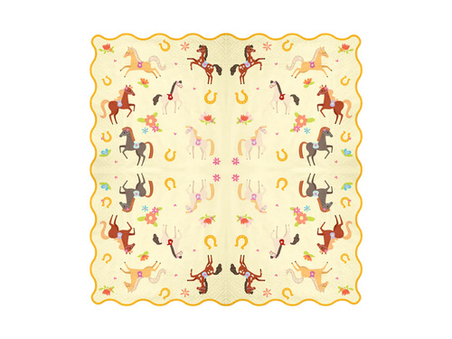 Șervețele aniversare Cai - 33 cm - 10 buc.