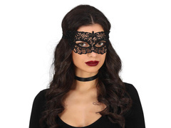 Mască de carnaval din dantelă neagră - 1 buc.