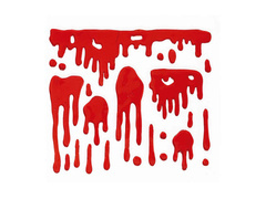 Stickere cu gel pentru sticlă cu pete de sânge - 1 buc.