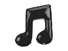 Forma balon de folie Notă negru dublu - 34" - 1 buc.