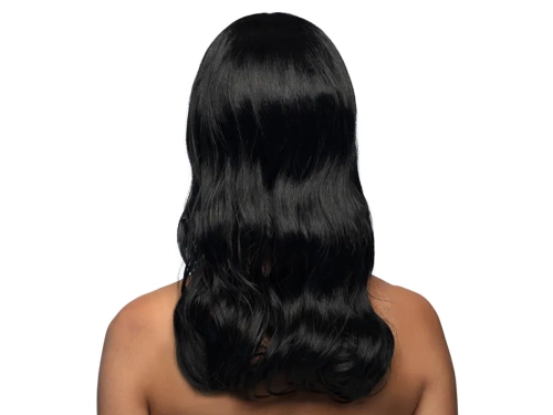 Peruca neagră cu franjuri - 1 buc.