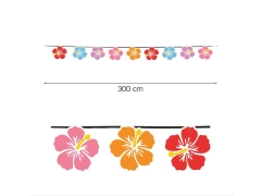 Ghirlandă de flori tropicale - 300 cm - 1 buc.