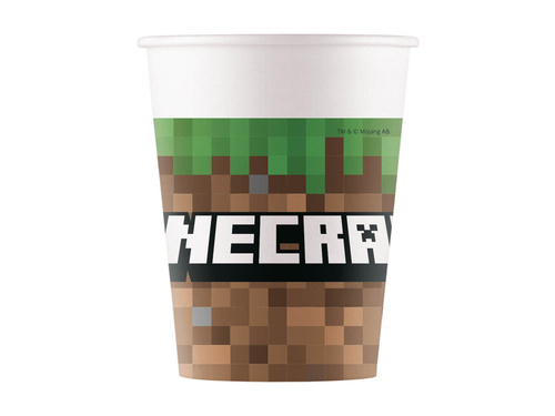 Cupe aniversare Minecraft - 200 ml - 8 buc.