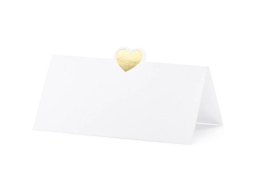 Cărți de vizită pentru masă Heart - 10 x 5 cm - 10 buc.