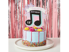 Topper personalizat de hârtie pentru tort - 25cm x 17cm - 1 buc.