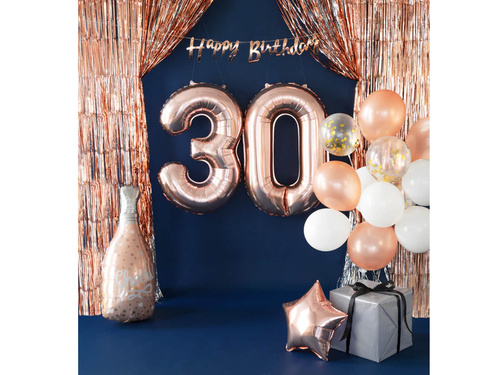 Perdea - Perdea de ușă metalic roz auriu - 200 cm x 100 cm