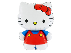 Hello Kitty balon roșu din folie - 42x60 cm - 1 buc.