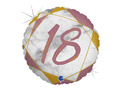 Balon cu folie pentru a 18-a aniversare roz auriu - 46 cm - 1 buc.