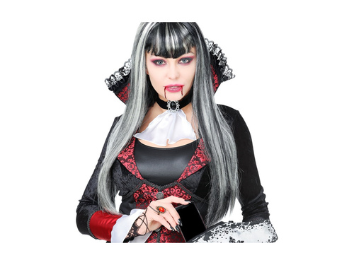 Brățară din dantelă cu inel și cristale roșii