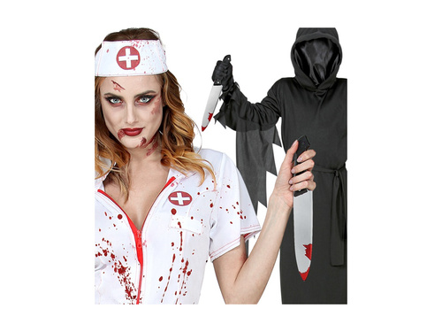 Cuțit de jucărie pătat cu sânge - 30 cm