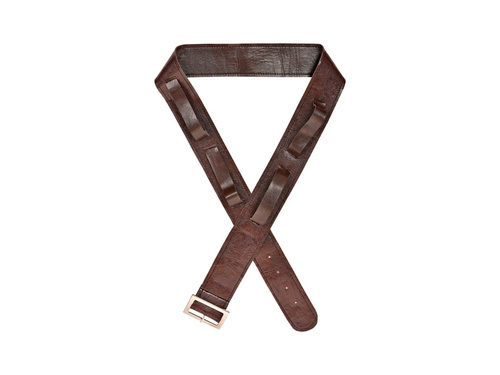 Curea maro cu 4 tocuri pentru săbii și arme - piele artificială