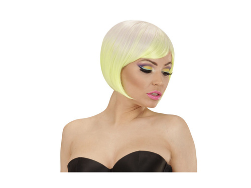 Moda peruca melange violet - neon galben