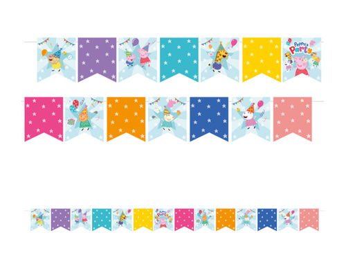 Peppa Pig steag banner - 240 cm - 1 buc.