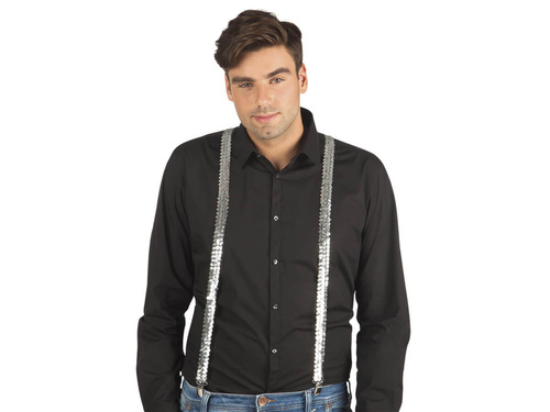 Bretele din paiete argintii - 1 buc.