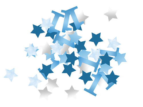 Confetti pentru petrecerea de aniversare Stele albastre - 36 buc.