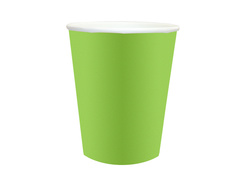 Pahare de hârtie verde deschis - 250 ml - 6 buc.