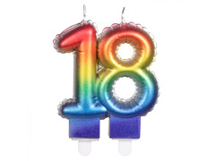 Lumânare colorată optsprezece - 18 - optsprezece