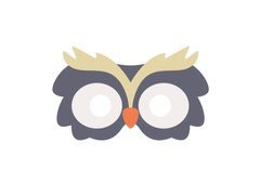 Mască din fetru Bufniță - 1 buc.