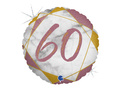Balon din folie pentru a 60-a aniversare roz auriu - 46 cm - 1 buc.