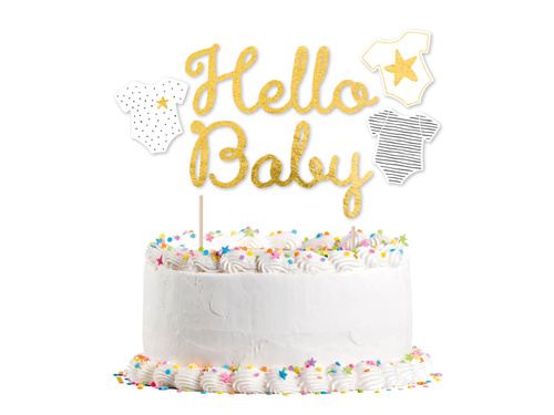 Hello Baby topper pentru tort - 1 buc.