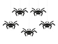 Decor agățat Păianjeni pentru Halloween - 5 buc.