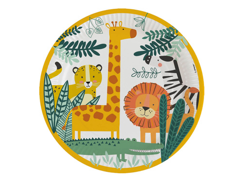 Farfurii aniversare Safari - 23 cm - 8 buc.