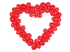 Ghirlandă balon roșu cu cadru Heart - 104 elemente