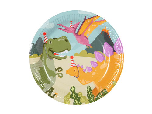 Farfurii de hârtie Dino Party - 23 cm - 10 buc.