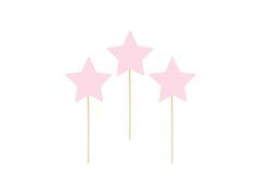 Picks roz stea - 10 cm - 6 buc.