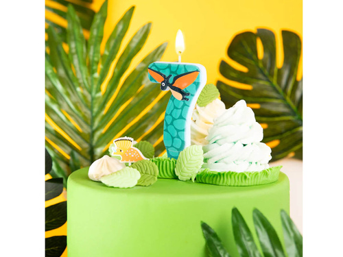 Numeral lumânare dinozauri - 7 - șapte