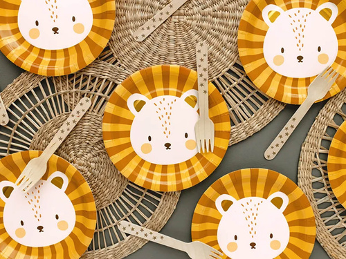 Farfurii de hârtie Lion - 18 cm - 6 buc.