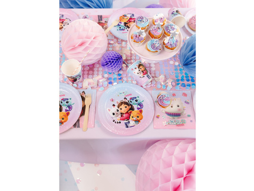 Farfurii de hârtie pentru aniversarea casei pisicii lui Gabi - 23 cm - 6 buc.